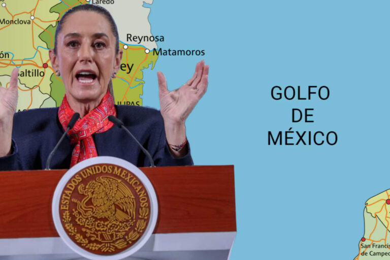 Sheinbaum amenaza con demandar a Google por cambiar el nombre del Golfo de México