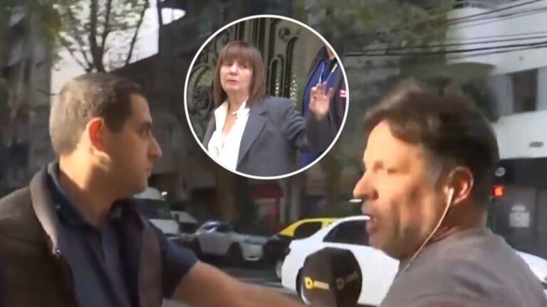 Video: Patricia Bullrich hizo apartar a un periodista para no tener que hablar