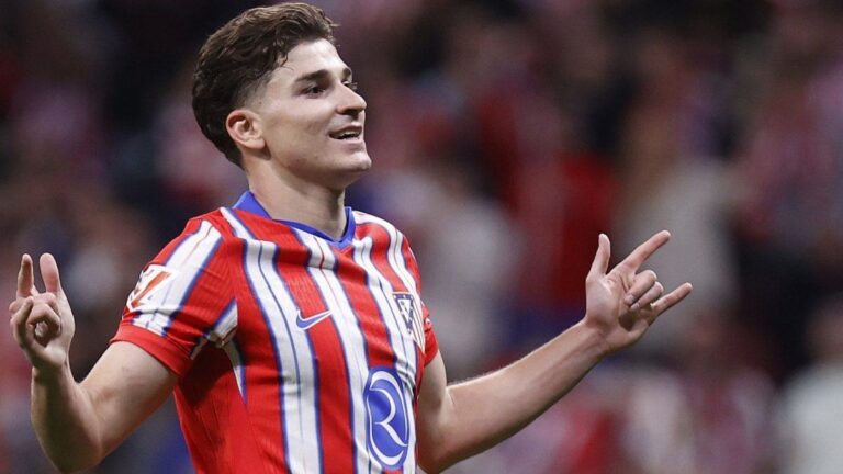 Julián Álvarez selló la goleada del Atlético de Madrid, que ya se siente en la Champions