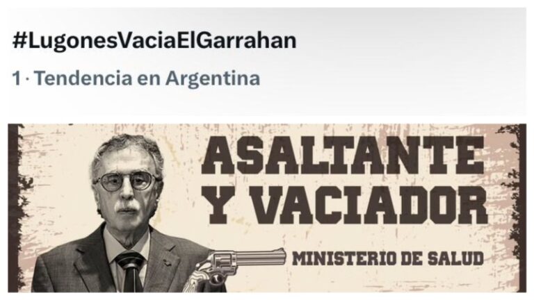 Por qué es primera tendencia #LugonesVaciaElGarrahan?