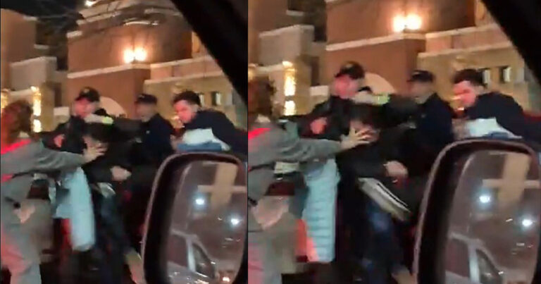 «Péguenle, péguenle!»: un ladrón fue sorprendido robando un auto y recibió una golpiza