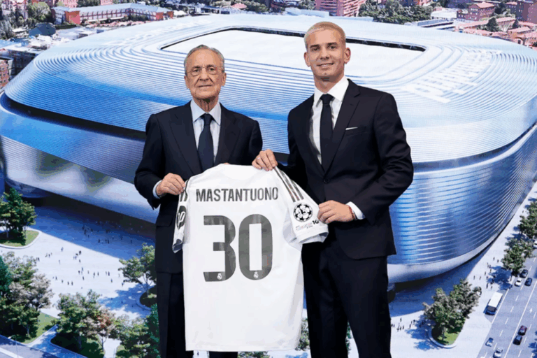 Franco Mastantuono firmó su contrato y fue presentado como nuevo jugador del Real Madrid