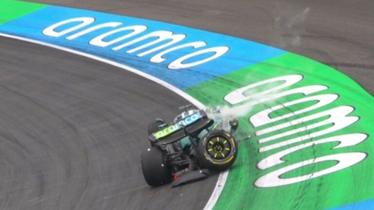 Video: Lance Stroll sufrió un fuerte accidente en la práctica libre 2 del GP de Países Bajos