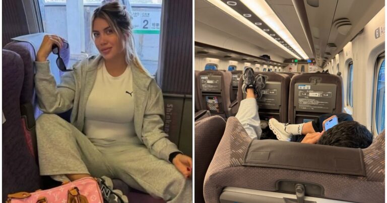 Turista japonés denuncia a Wanda Nara por su conducta en tren bala