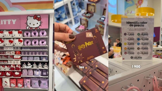 Interior de la tienda MINISO en Florida 649, CABA, con productos de licencia y precios visibles