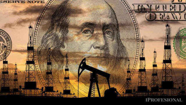 Gráfico con la evolución del precio del petróleo Brent y un mapa que señala el Estrecho de Ormuz.