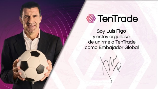 Luis Figo, embajador global del broker TenTrade