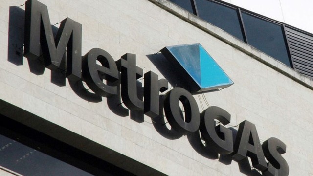 Logotipo de Metrogas y mapa de su área de cobertura en Buenos Aires