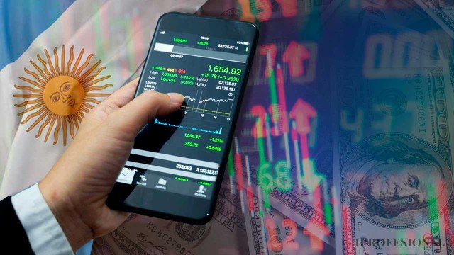 Gráfico de acciones argentinas en alza en la bolsa de Nueva York