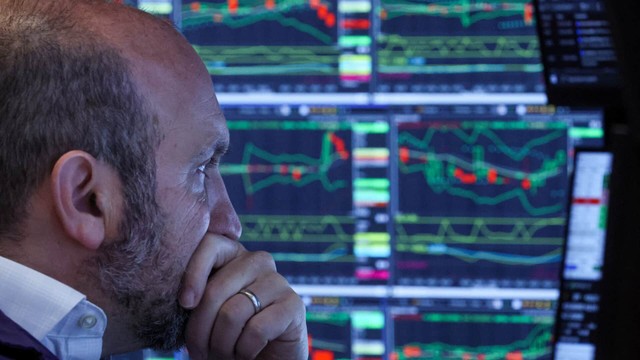 Gráfico de acciones de Mercado Libre en caída en Wall Street