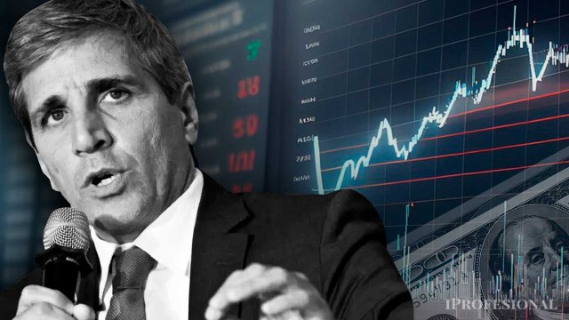 Luis Caputo, ministro de Economía, en una entrevista televisiva anunciando medidas económicas