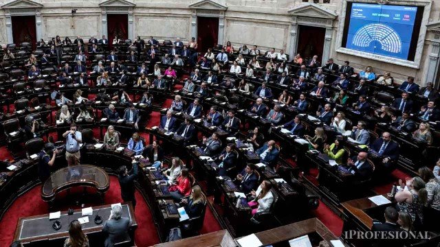 Sesión de la Cámara de Diputados durante la votación de la Ley Hojarasca