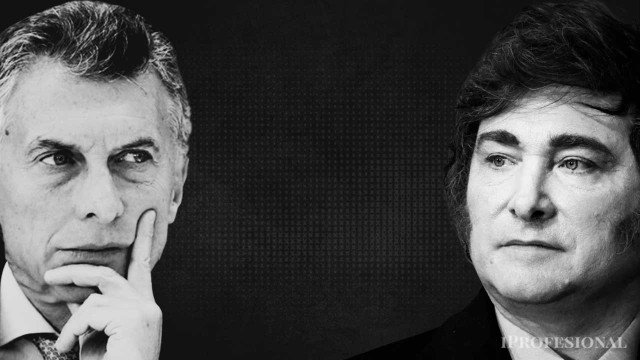 Gráfico de encuesta con comparación de imagen positiva entre Javier Milei y Mauricio Macri