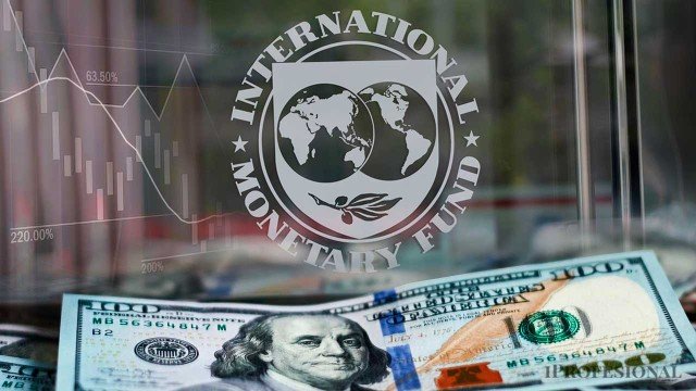 Gráfico del tipo de cambio peso-dólar con indicadores del FMI