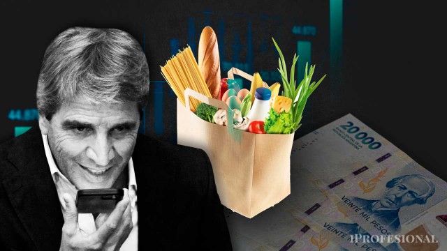 Gráfico de evolución del IPC con foco en el rubro alimentos