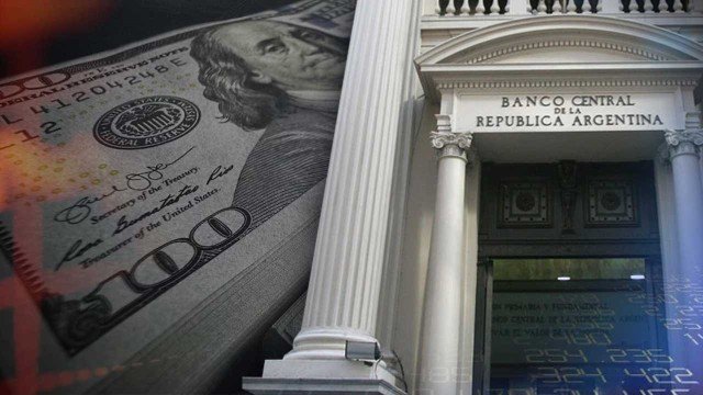 Gráfico de cotización del dólar y bonos en la City de Buenos Aires