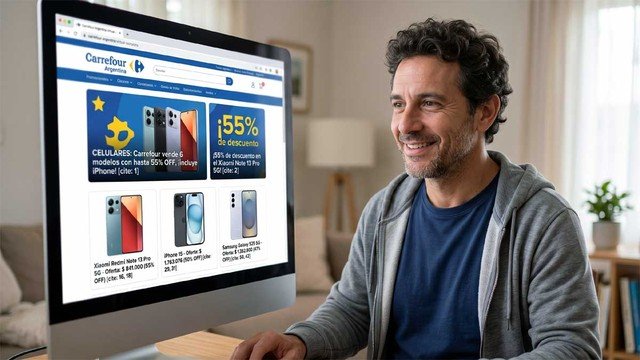 Celulares Samsung, Xiaomi y iPhone en oferta en Carrefour