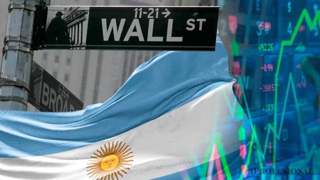 Gráfico del índice S&P Merval y riesgo país en alza