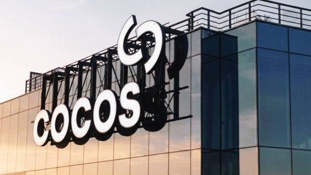Logo de Cocos en pantalla de celular