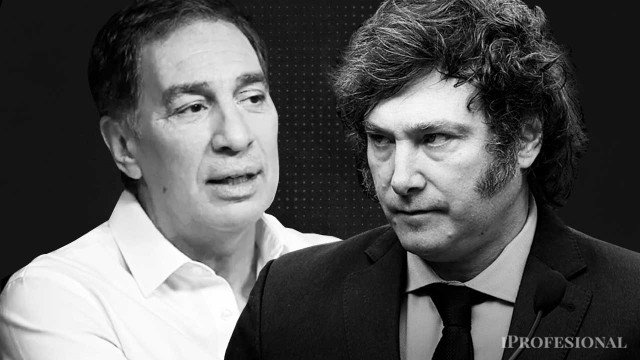 Javier Milei y Diego Santilli en la residencia de Olivos