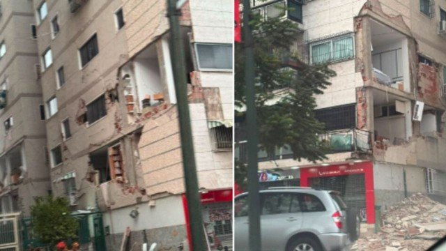 Edificios dañados tras terremoto en Caracas