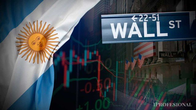 Gráfico de cotizaciones de ADR y riesgo país en pantalla