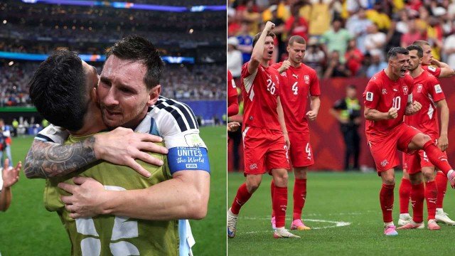Jugadores de la selección argentina celebrando tras un gol