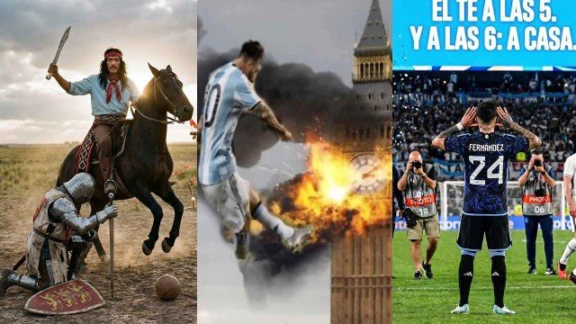 Jugadores de la Selección Argentina celebrando el gol del triunfo ante Inglaterra en la semifinal del Mundial 2026