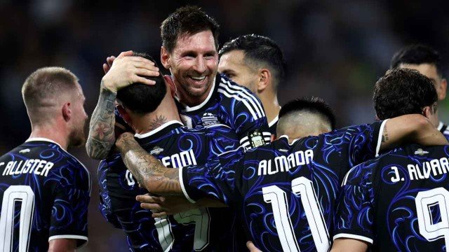Jugadores de la Selección argentina celebrando en la semifinal del Mundial 2026
