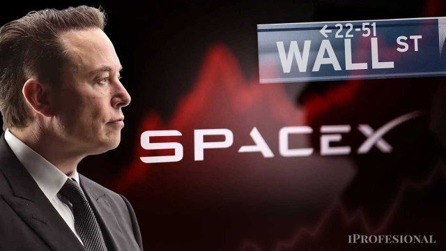 Gráfico de la caída del precio de la acción de SpaceX