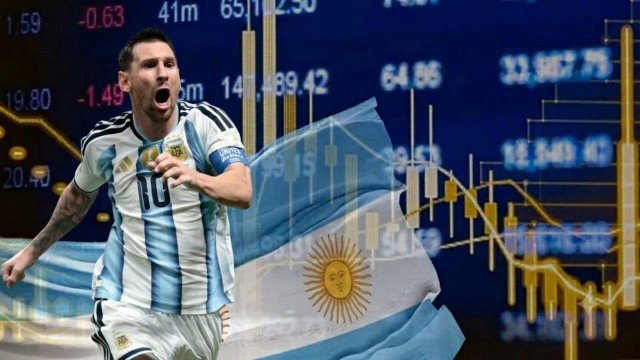 Lionel Messi jugando con la Selección Argentina en el Mundial