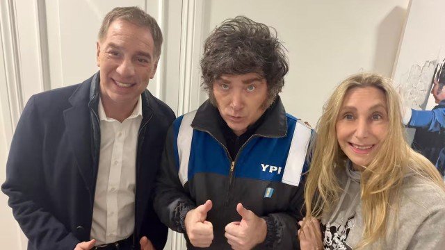 Karina Milei y Diego Santilli en reunión política