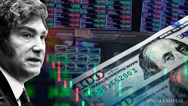 Presidente Javier Milei en cadena nacional anunciando reformas económicas