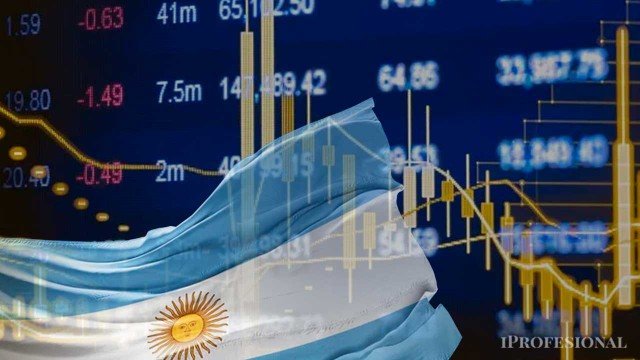 Gráfico de calificaciones crediticias con bandera argentina