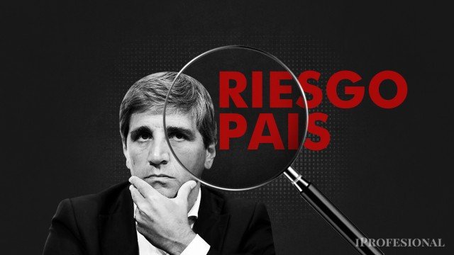 Gráfico de riesgo país argentino en descenso hacia 410 puntos básicos