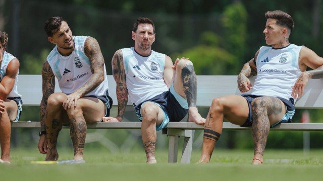 Jugadores de la Selección argentina entrenando en Atlanta antes de la final del Mundial 2026