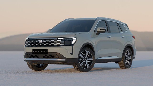 Concesionario con varios SUV de diferentes marcas estacionados en fila