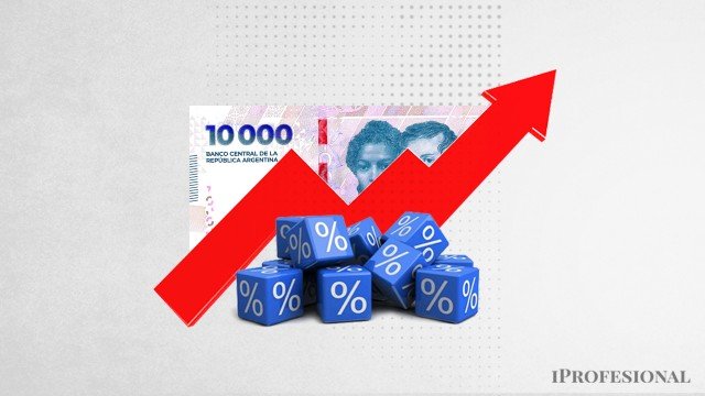 Gráfico de tasas de interés y bonos en pesos