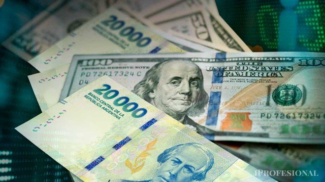 Gráfico de bonos y dólar en mercado financiero