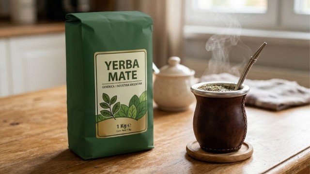 Paquete de yerba Playadito sobre una mesa