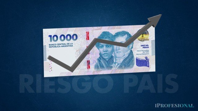 Gráfico del riesgo país en alza