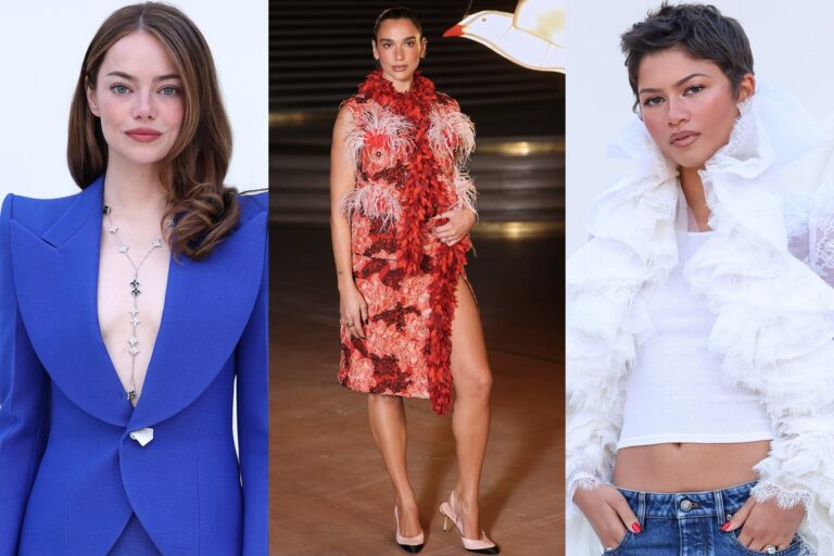 Zendaya, Emma Stone y Dua Lipa en la Semana de la Moda de París